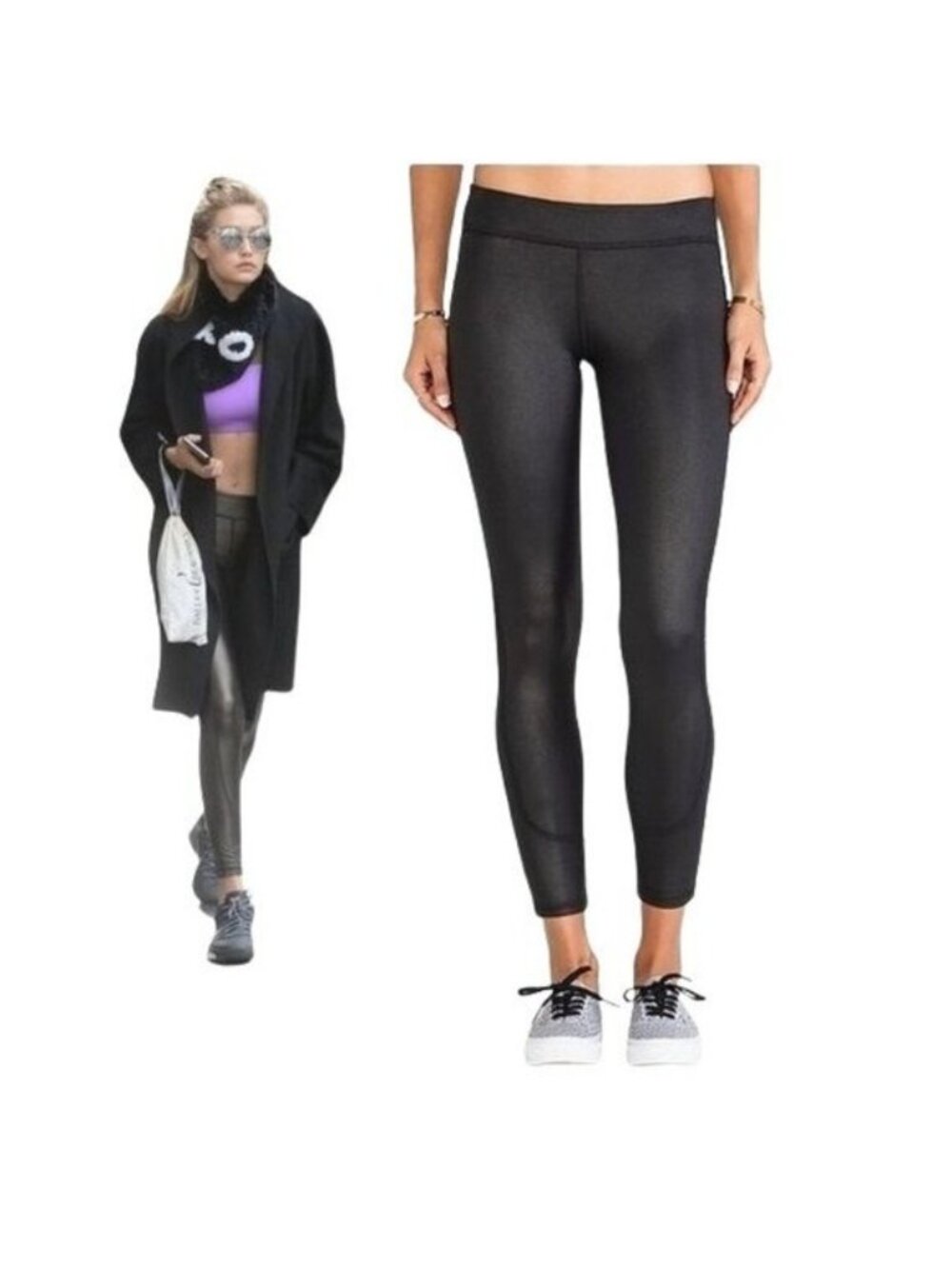 Joes Jeans Off Duty Metallic Plié Legging Low-Rise